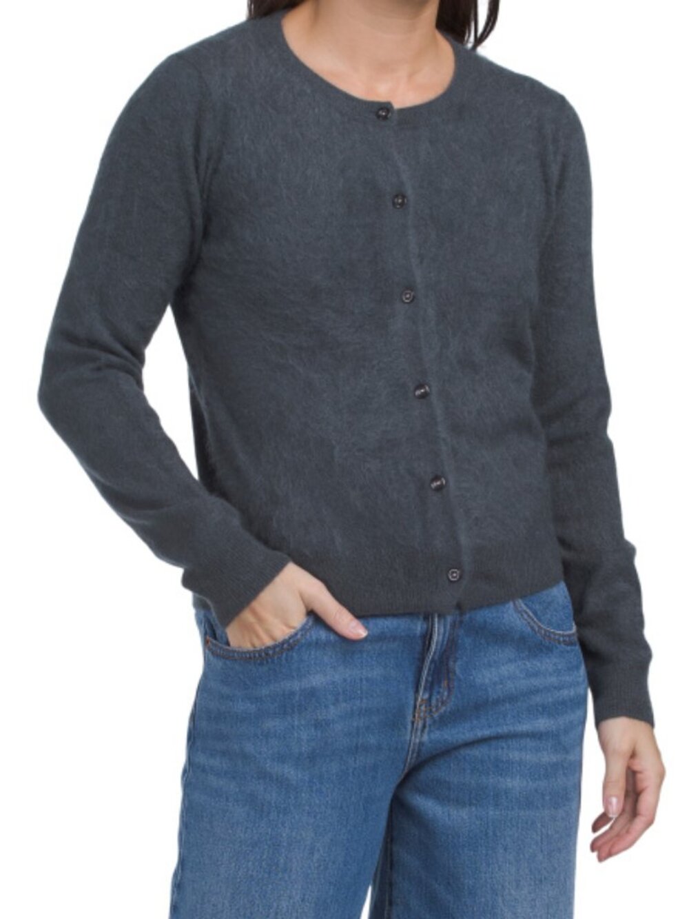EQUIPMENT Cashmere Brushed Crew Neck Cardigan